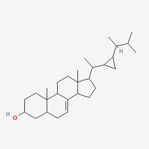 molecular formula C29H48O B1195927 10,13-dimethyl-17-[1-[2-(3-methylbutan-2-yl)cyclopropyl]ethyl]-2,3,4,5,6,9,11,12,14,15,16,17-dodecahydro-1H-cyclopenta[a]phenanthren-3-ol CAS No. 75479-11-7