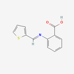 molecular formula C12H9NO2S B11959287 Benzoic acid, 2-[(2-thienylmethylene)amino]- CAS No. 18210-06-5