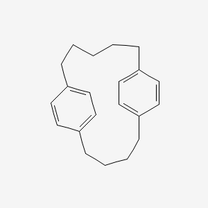 molecular formula C21H26 B11959343 Tricyclo(13.2.2.2(6,9))heneicosa-1(18),6(21),7,9(20),15(19),16-hexaene CAS No. 4423-66-9