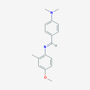 molecular formula C17H20N2O B11959378 N-(4-(Dimethylamino)benzylidene)-2-methyl-P-anisidine CAS No. 56133-48-3