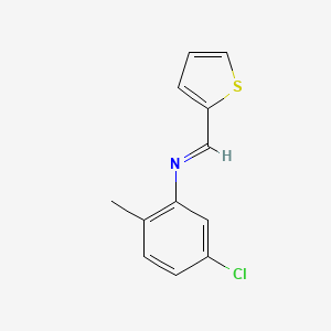 molecular formula C12H10ClNS B11959388 N-(5-Chloro-2-methyl-phenyl)-1-thiophen-2-YL-methanimine CAS No. 57280-84-9