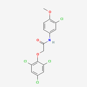 molecular formula C15H11Cl4NO3 B11959418 N-(3-chloro-4-methoxyphenyl)-2-(2,4,6-trichlorophenoxy)acetamide CAS No. 853316-22-0