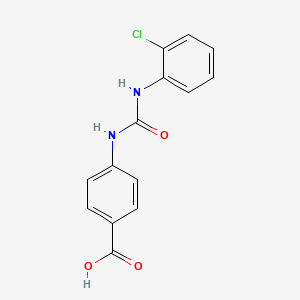 molecular formula C14H11ClN2O3 B11959465 4-{[(2-Chloroanilino)carbonyl]amino}benzoic acid 