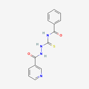 molecular formula C14H12N4O2S B11959501 N-[(pyridine-3-carbonylamino)carbamothioyl]benzamide 