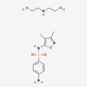molecular formula C15H24N4O5S B1195954 Sulfisoxazole Diolamine CAS No. 4299-60-9