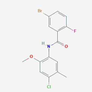 molecular formula C15H12BrClFNO2 B11959565 5-bromo-N-(4-chloro-2-methoxy-5-methylphenyl)-2-fluorobenzamide CAS No. 853317-34-7