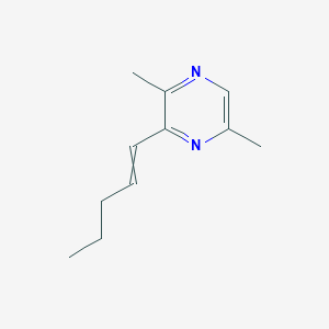 molecular formula C11H16N2 B119596 2,5-Dimethyl-3-(pent-1-EN-1-YL)pyrazine CAS No. 143901-57-9