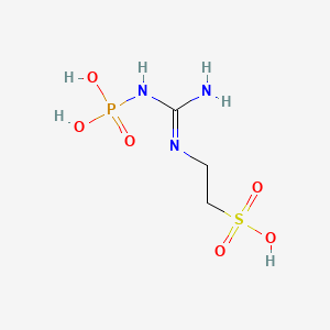 molecular formula C3H10N3O6PS B1195963 Taurocyaminphosphate CAS No. 4189-99-5