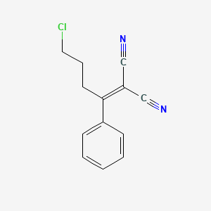 molecular formula C13H11ClN2 B11959630 2-(4-Chloro-1-phenylbutylidene)malononitrile 