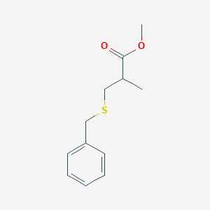 molecular formula C12H16O2S B11959739 Methyl 3-(benzylsulfanyl)-2-methylpropanoate CAS No. 5331-04-4