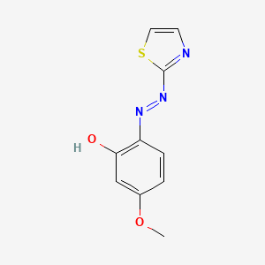 molecular formula C10H9N3O2S B11959761 5-Methoxy-2-(2-thiazolylazo)-phenol CAS No. 15574-54-6