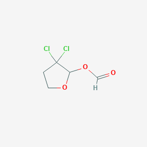molecular formula C5H6Cl2O3 B119598 (3,3-Dichlorooxolan-2-yl) formate CAS No. 141942-51-0