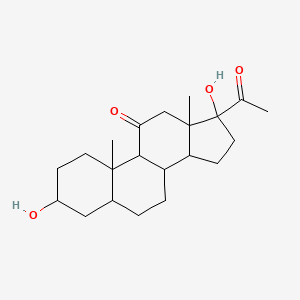 molecular formula C21H32O4 B11959854 Pregnane-11,20-dione, 3,17-dihydroxy-, (3alpha,5beta)- 