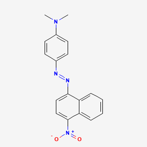 molecular formula C18H16N4O2 B11959877 N,N-dimethyl-4-[(E)-(4-nitro-1-naphthyl)diazenyl]aniline CAS No. 1081550-07-3