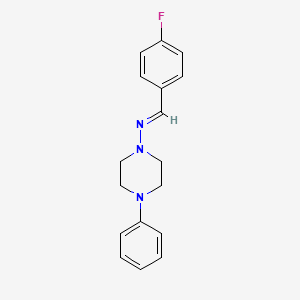 molecular formula C17H18FN3 B11959904 N-(4-Fluorobenzylidene)-4-phenyl-1-piperazinamine 