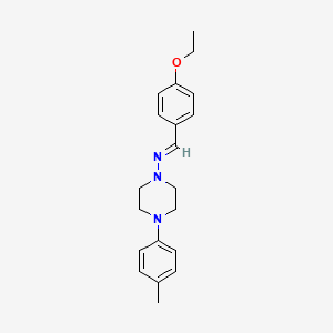 molecular formula C20H25N3O B11959960 N-[(E)-(4-ethoxyphenyl)methylidene]-4-(4-methylphenyl)piperazin-1-amine 