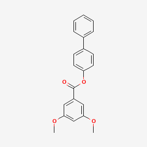 molecular formula C21H18O4 B11959974 (4-phenylphenyl) 3,5-dimethoxybenzoate CAS No. 354769-05-4