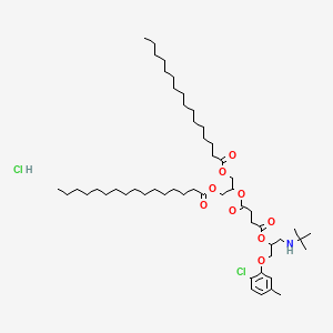 molecular formula C53H93Cl2NO9 B1196001 2-Bupranolol-succinyl-1,3-dipalmitoylglycerol CAS No. 99026-79-6