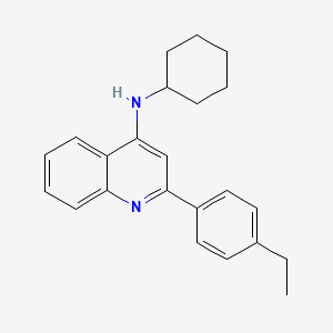 molecular formula C23H26N2 B11960029 N-cyclohexyl-2-(4-ethylphenyl)-4-quinolinamine CAS No. 853331-02-9