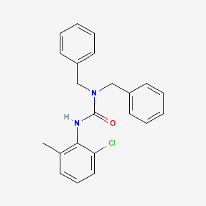 molecular formula C22H21ClN2O B11960043 N,N-Dibenzyl-N'-(2-chloro-6-methylphenyl)urea CAS No. 86764-70-7