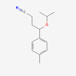 molecular formula C14H19NO B11960067 4-Methyl-gamma-(1-methylethoxy)benzenebutyronitrile CAS No. 7154-61-2