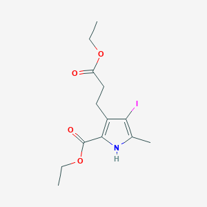 molecular formula C13H18INO4 B11960078 ethyl 3-(3-ethoxy-3-oxopropyl)-4-iodo-5-methyl-1H-pyrrole-2-carboxylate 