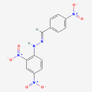 molecular formula C13H9N5O6 B11960109 4-Nitrobenzaldehyde 2,4-dinitrophenylhydrazone CAS No. 1836-28-8