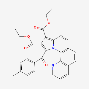 molecular formula C29H24N2O5 B11960160 Diethyl 11-(4-methylbenzoyl)pyrrolo[1,2-a][1,10]phenanthroline-9,10-dicarboxylate CAS No. 522592-20-7