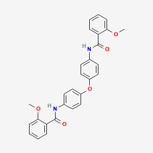 molecular formula C28H24N2O5 B11960166 2-Methoxy-N-(4-{4-[(2-methoxybenzoyl)amino]phenoxy}phenyl)benzamide 