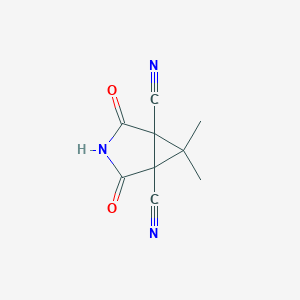 molecular formula C9H7N3O2 B11960168 6,6-Dimethyl-2,4-dioxo-3-azabicyclo[3.1.0]hexane-1,5-dicarbonitrile CAS No. 5512-95-8
