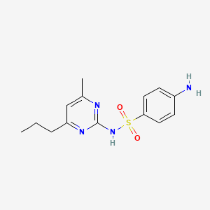 molecular formula C14H18N4O2S B11960236 N1-(4-Methyl-6-propyl-2-pyrimidinyl)sulfanilamide CAS No. 106596-35-4