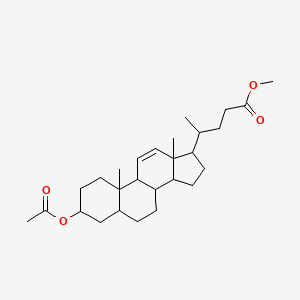molecular formula C27H42O4 B11960244 Methyl 3-(acetyloxy)chol-11-en-24-oate CAS No. 15360-37-9