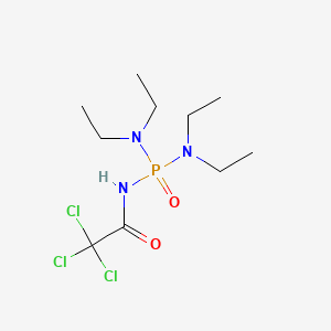 molecular formula C10H21Cl3N3O2P B11960284 N-[bis(diethylamino)carbonyl]-2,2,2-trichloroacetamide 