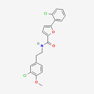 molecular formula C20H17Cl2NO3 B11960299 N-(3-Chloro-4-methoxyphenethyl)-5-(2-chlorophenyl)furan-2-carboxamide CAS No. 853333-57-0