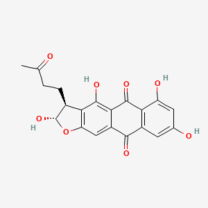 molecular formula C20H16O8 B1196034 Hydroxyversicolorone CAS No. 111975-78-1