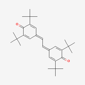 molecular formula C30H42O2 B1196035 4,4'-(1,2-Ethanediylidene)bis(2,6-bis(1,1-dimethylethyl)-2,5-cyclohexadien-1-one) CAS No. 809-73-4