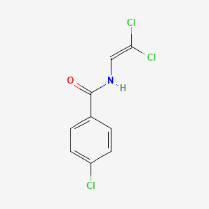 molecular formula C9H6Cl3NO B11960432 Benzamide, 4-chloro-N-(2,2-dichloroethenyl)- CAS No. 54888-31-2