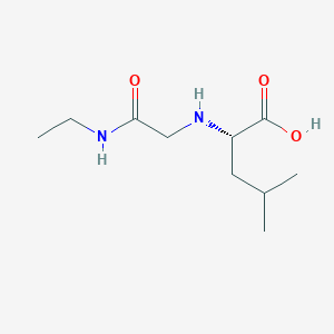 molecular formula C10H20N2O3 B1196046 L-Leucine, N-(2-(ethylamino)-2-oxoethyl)- CAS No. 76157-59-0