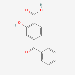 molecular formula C14H10O4 B1196047 2-Hydroxy-4-benzoylbenzoic acid 
