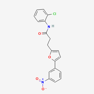 molecular formula C19H15ClN2O4 B11960481 N-(2-Chlorophenyl)-3-(5-(3-nitrophenyl)furan-2-yl)propanamide CAS No. 853329-17-6