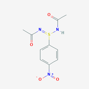 molecular formula C10H11N3O4S B11960495 Acetamide, N-[N-acetyl-S-(4-nitrophenyl)sulfinimidoyl]- CAS No. 88951-70-6