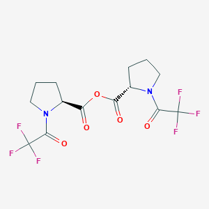 molecular formula C14H14F6N2O5 B1196051 N-Trifluoroacetylproline anhydride CAS No. 2966-05-4