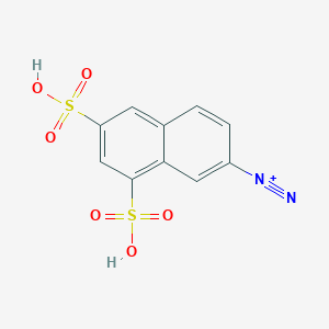 molecular formula C10H7N2O6S2+ B1196052 Diazonaphthalenedisulfonic acid CAS No. 20971-43-1