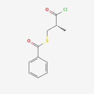 molecular formula C11H11ClO2S B1196057 S-Benzoyl-3-mercapto-2-methylpropanoyl chloride CAS No. 74654-91-4