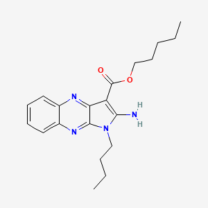 molecular formula C20H26N4O2 B11960572 pentyl 2-amino-1-butyl-1H-pyrrolo[2,3-b]quinoxaline-3-carboxylate 