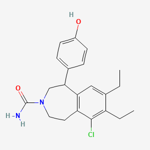 6-Chloro-7,8-diethylcarbamoyl-1-(4'-hydroxyphenyl)-2,3,4,5-tetrahydro-1H-3-benzazepine
