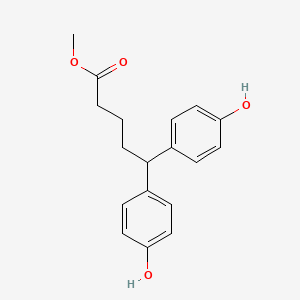 molecular formula C18H20O4 B11960612 Methyl 5,5-bis(4-hydroxyphenyl)pentanoate 