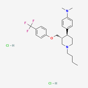1-Butyl-4-(4-dimethylaminophenyl)-3-(4-trifluoromethylphenoxymethyl)piperidine dihydrochloride
