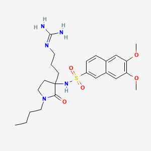 2-[3-[1-Butyl-3-[(6,7-dimethoxynaphthalen-2-yl)sulfonylamino]-2-oxopyrrolidin-3-yl]propyl]guanidine