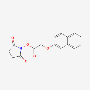 molecular formula C16H13NO5 B1196066 Succinimidyl 2-naphthoxyacetate CAS No. 81012-92-2